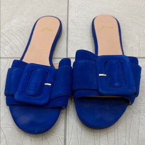 J. Crew Women's Royal Blue Suede Sandals